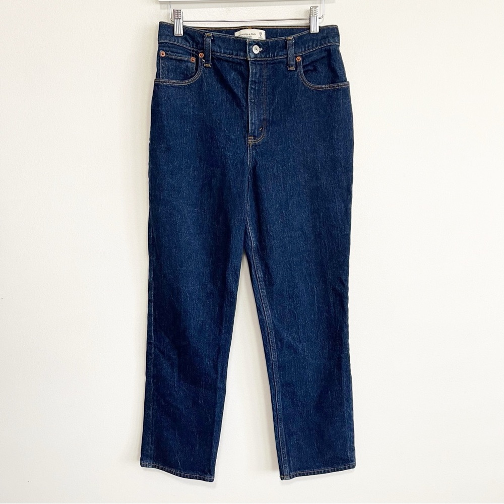 BOGO! Abercrombie The 90’s Straight Ultra High Rise Jeans Dark Wash 28 Short - Picture 4 of 11